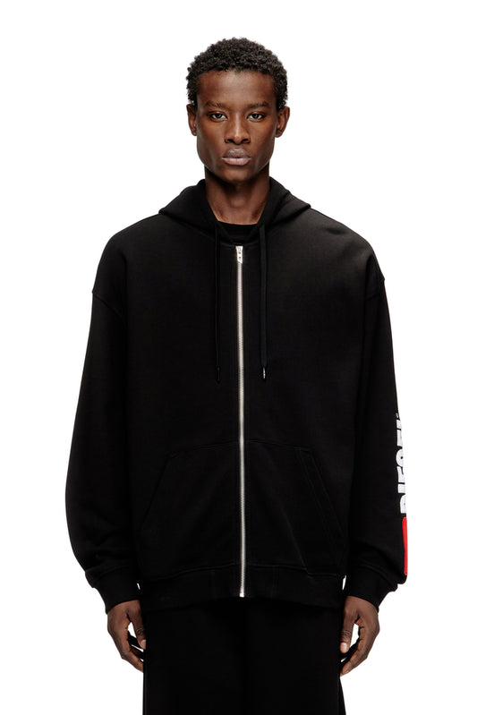 Hoodie with logo patch embroidery