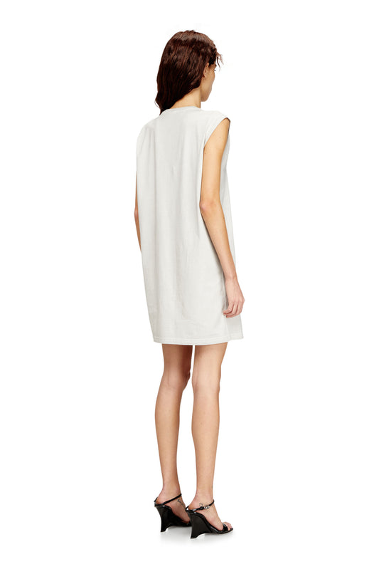 Short cotton dress with embossed chain (1)