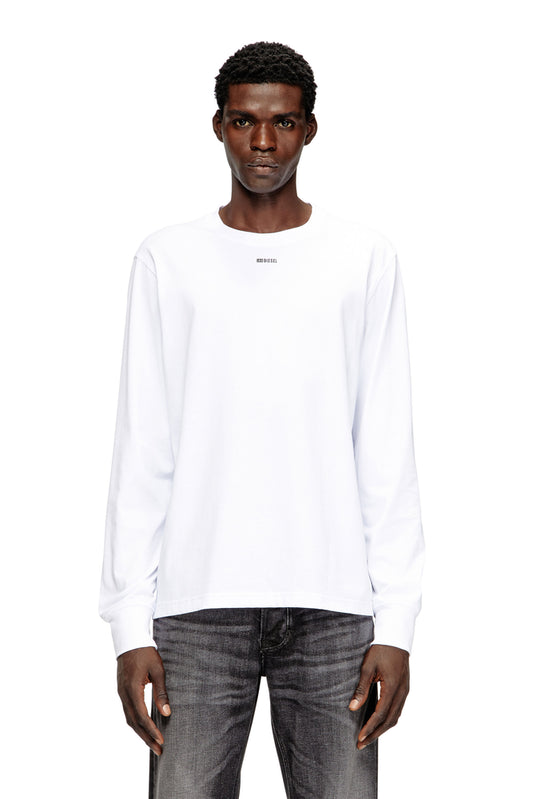 Long-sleeve T-shirt with metal logo