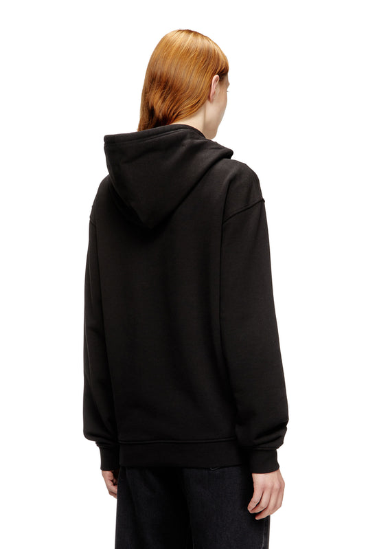 Hoodie in cotton with Oval D logo (1)