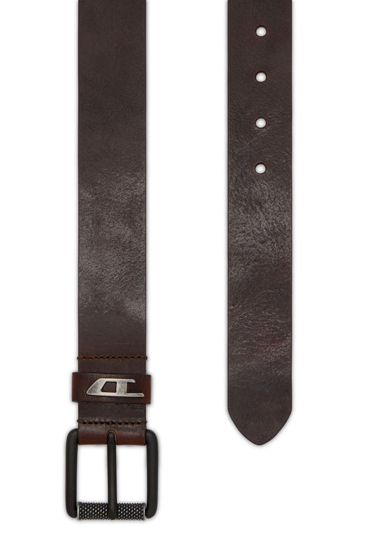 3.5cm shiny leather belt with logo loop (1)