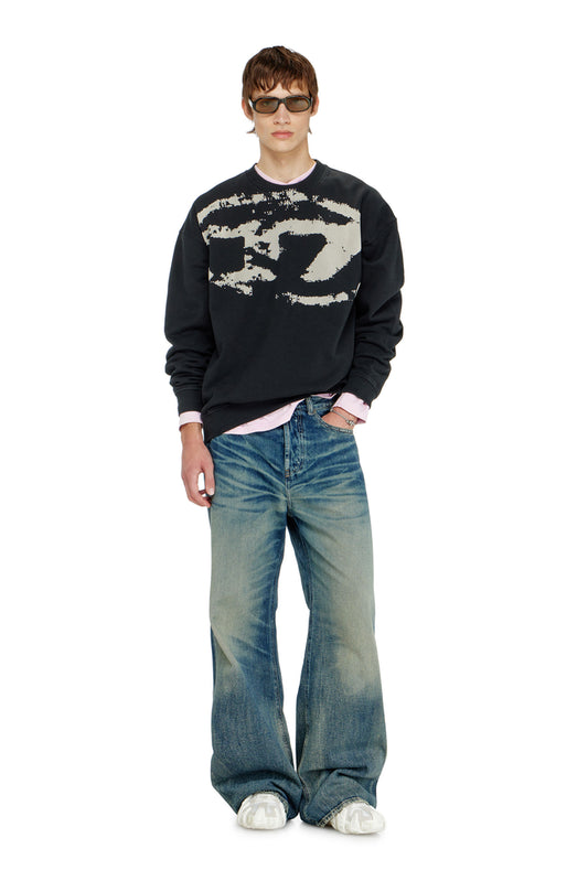Cotton sweatshirt with flocked Oval D (3)