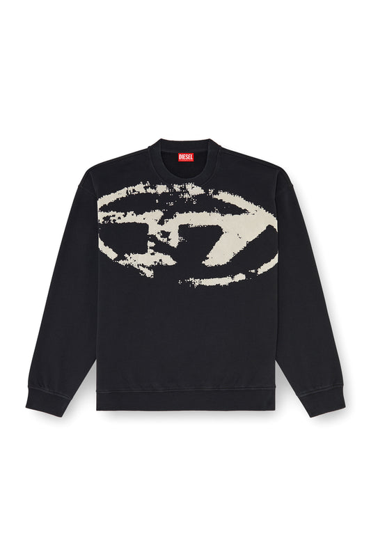 Cotton sweatshirt with flocked Oval D (4)