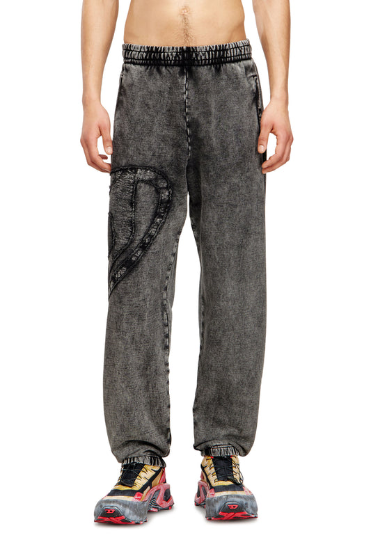 Organic cotton sweatpants with Oval D patch