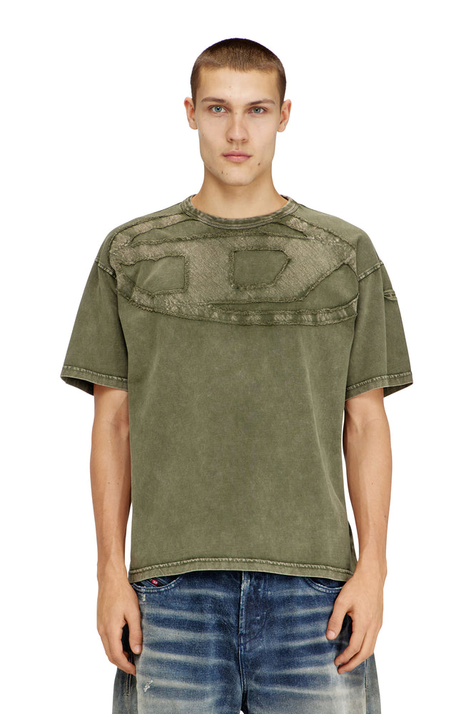 Relaxed cotton T-shirt with Oval D applique