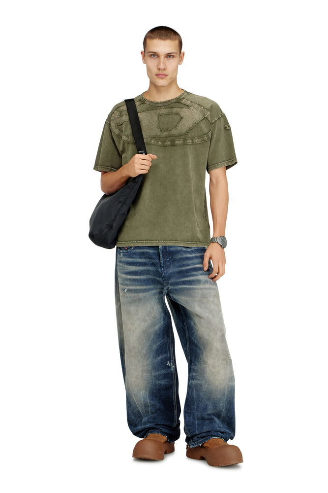 Relaxed cotton T-shirt with Oval D applique (2)