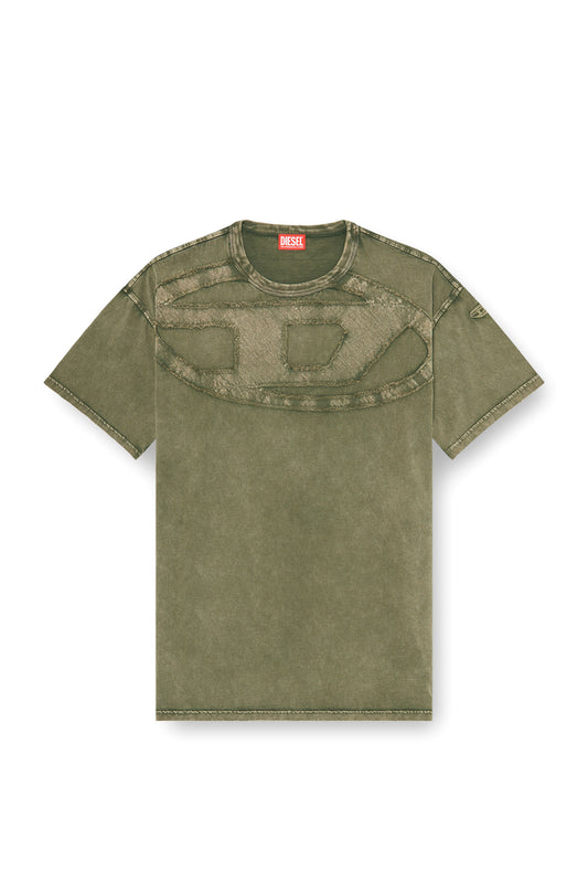 Relaxed cotton T-shirt with Oval D applique (3)