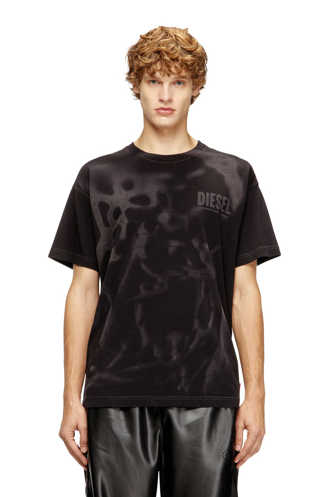 Cotton T-shirt with laser print