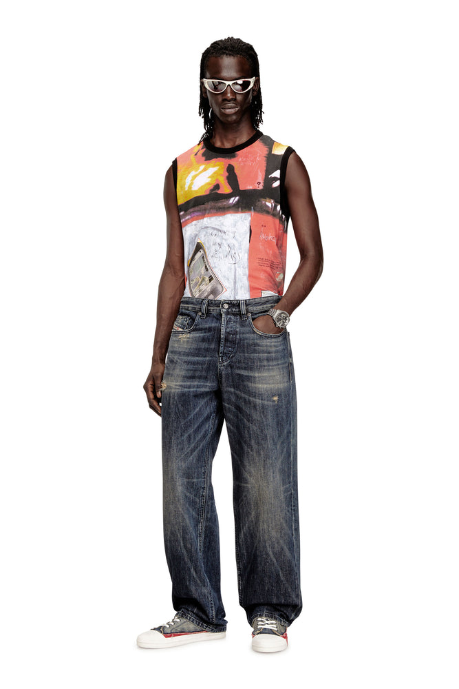 Tank top in printed stretch jersey (2)