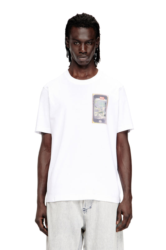 Regular cotton T-shirt with digital print