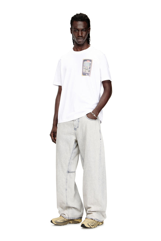 Regular cotton T-shirt with digital print (2)