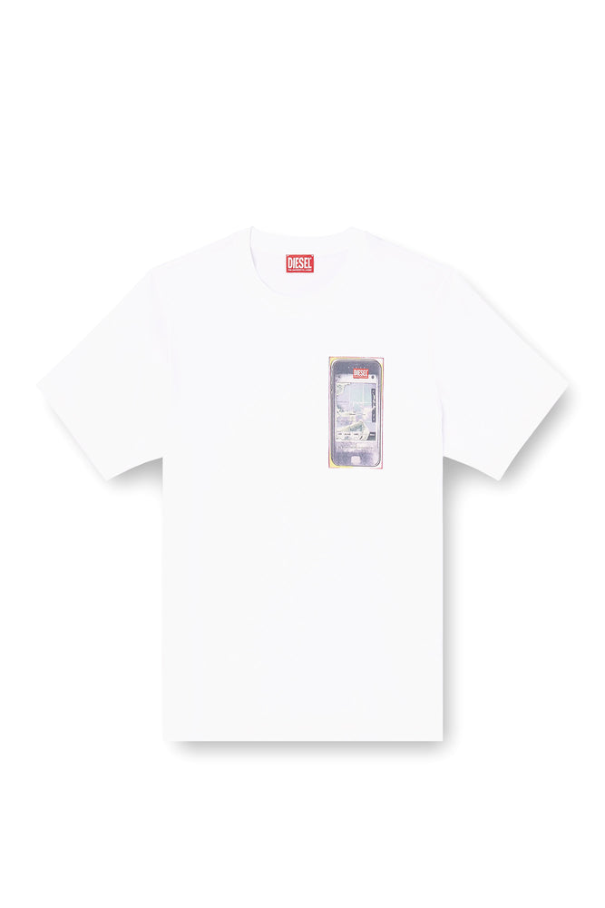 Regular cotton T-shirt with digital print (3)