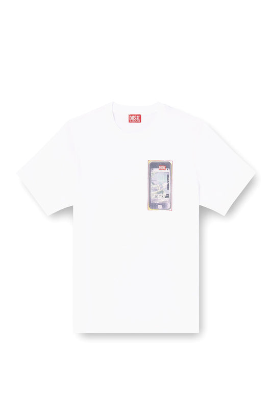 Regular cotton T-shirt with digital print (3)