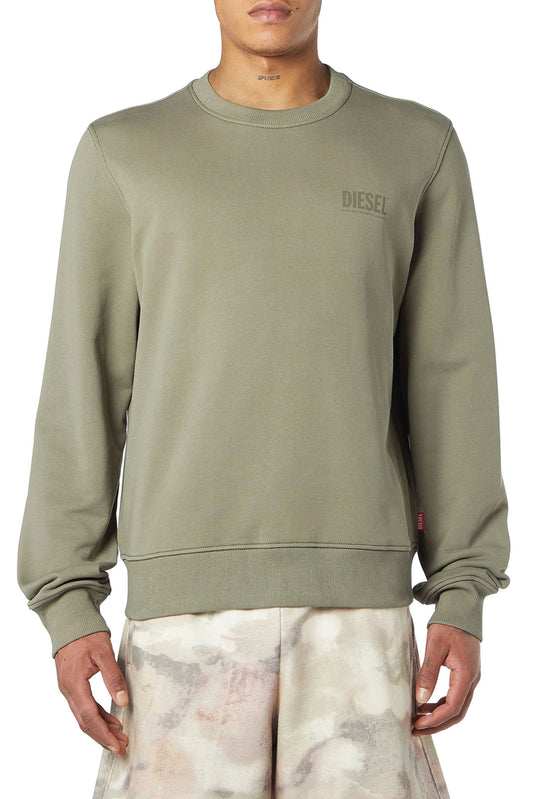 Cotton sweatshirt with back camo patch