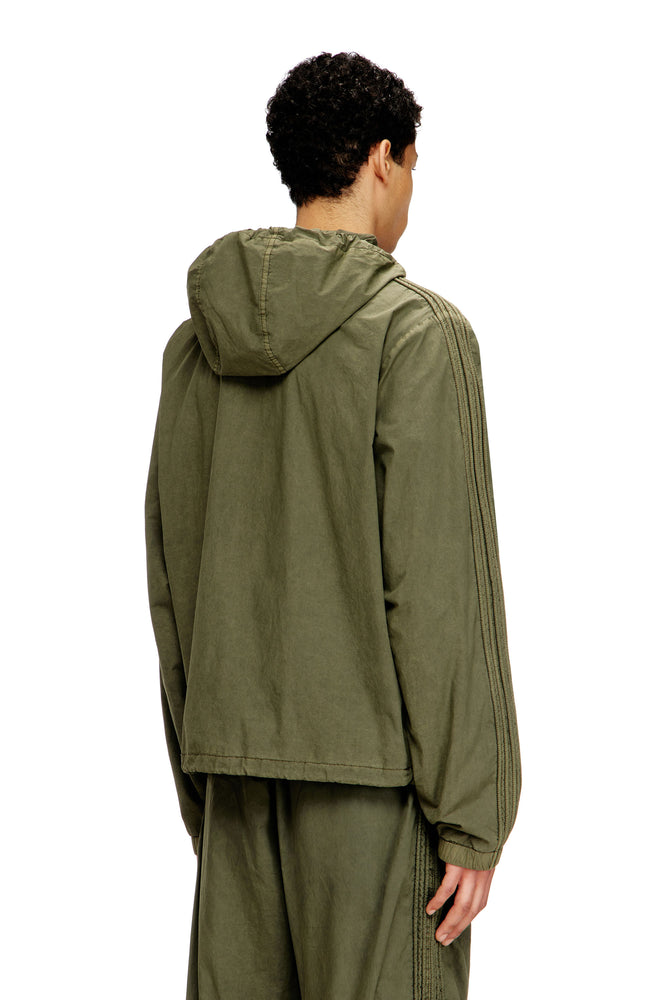 Hooded zip-up jacket in cotton poplin (1)