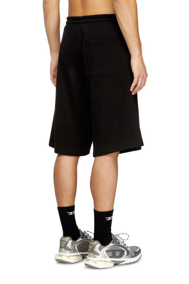Fleece shorts with maxi logo patch (1)