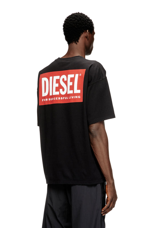 Cotton T-shirt with Diesel Biscotto print (1)