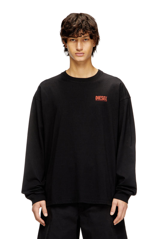 Relaxed long-sleeve T-shirt with Biscotto logo