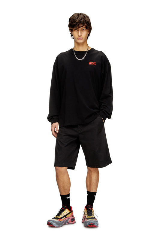 Relaxed long-sleeve T-shirt with Biscotto logo (2)