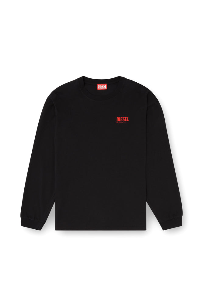 Relaxed long-sleeve T-shirt with Biscotto logo (3)