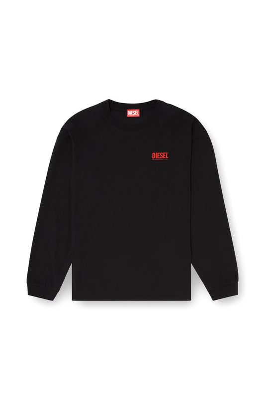 Relaxed long-sleeve T-shirt with Biscotto logo (3)