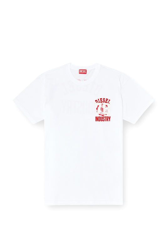 T-shirt with Industry flocked print (3)