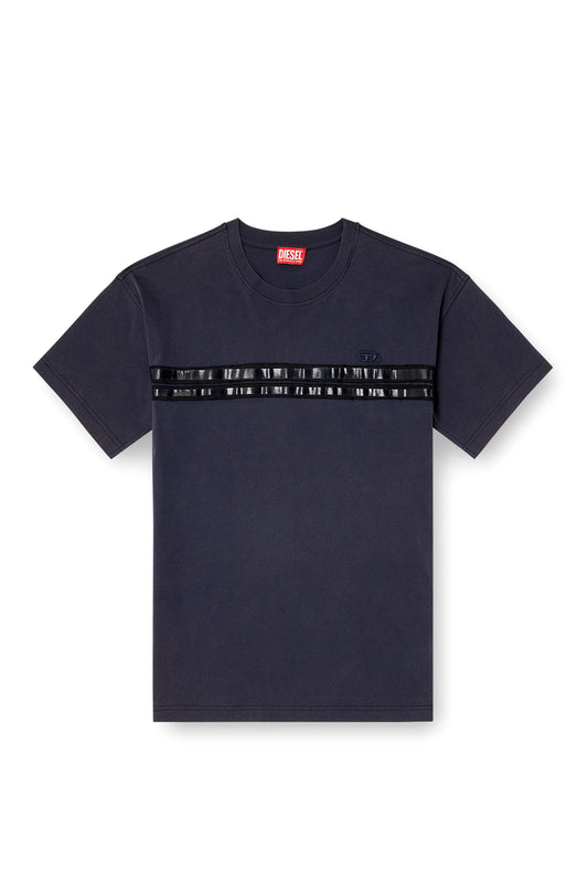 Regular cotton T-shirt with framis bands (3)