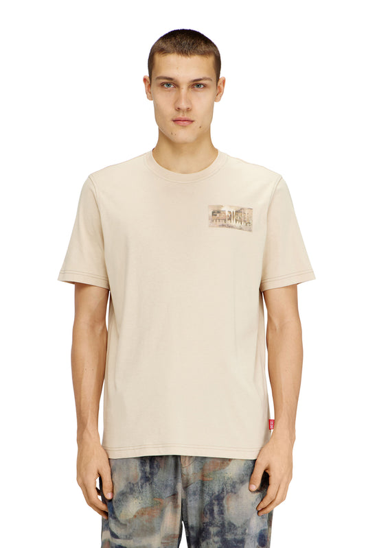 T-shirt with camouflage patch