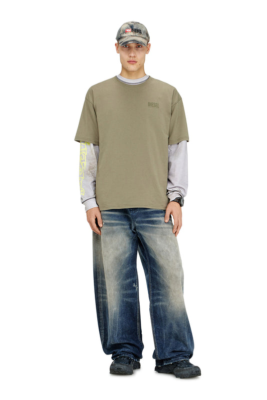 Relaxed T-shirt with back camo print (2)