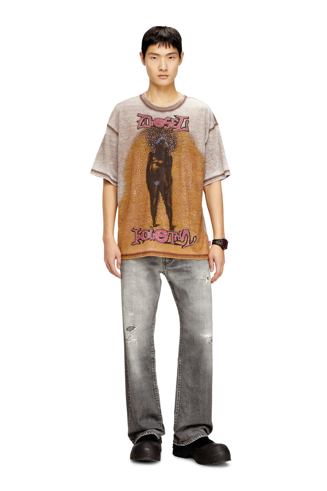 Relaxed T-shirt with print and studs (2)