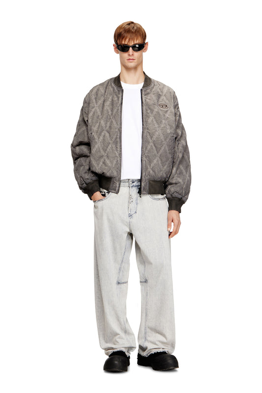 Padded argyle-quilted bomber jacket (3)