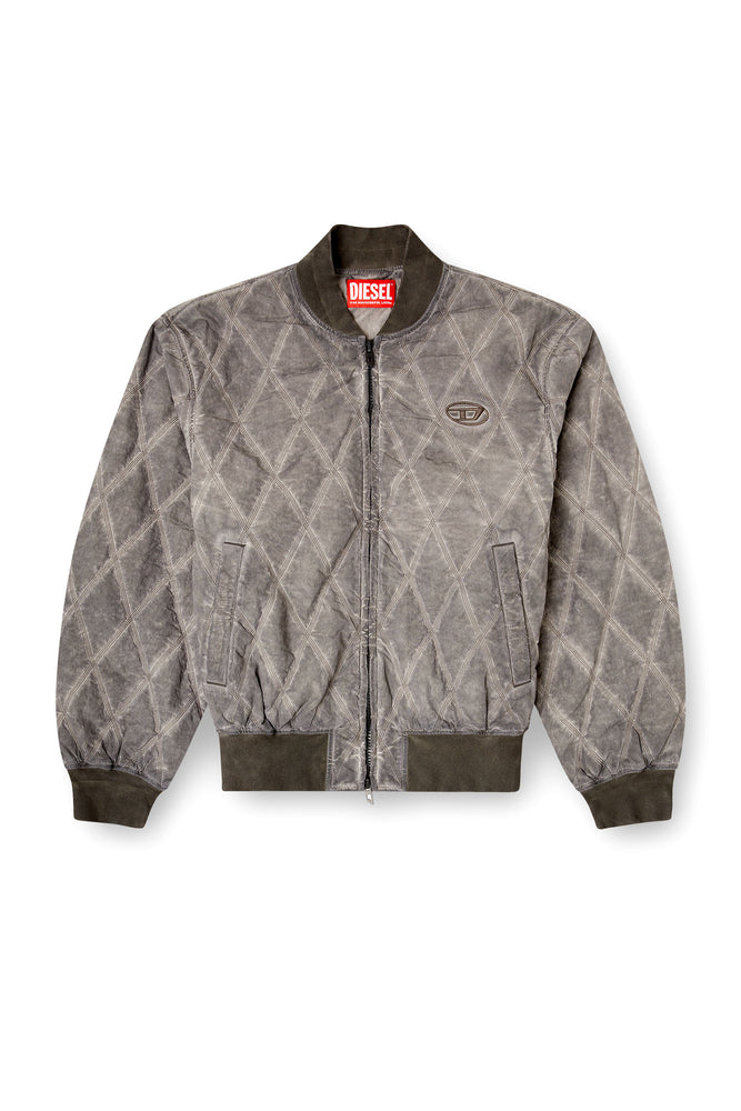 Padded argyle-quilted bomber jacket (4)