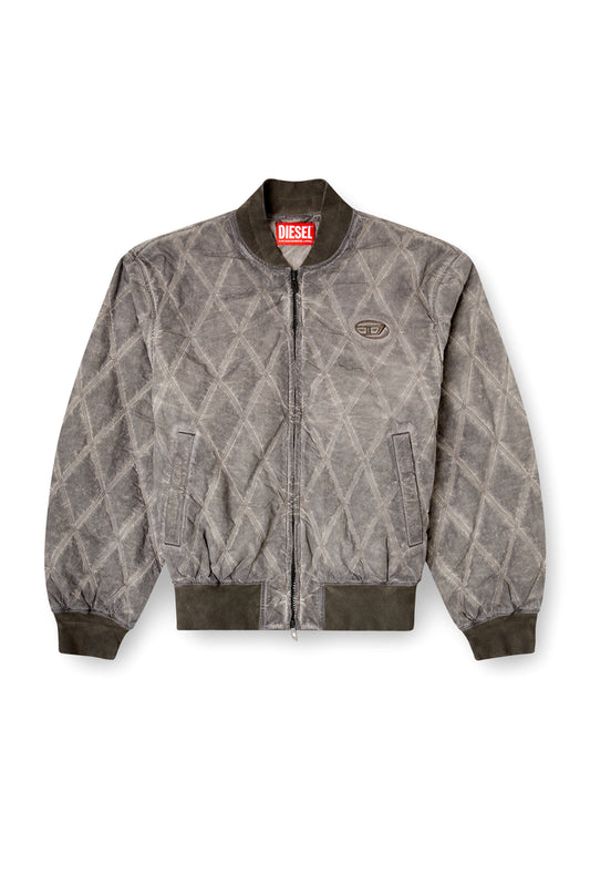 Padded argyle-quilted bomber jacket (4)
