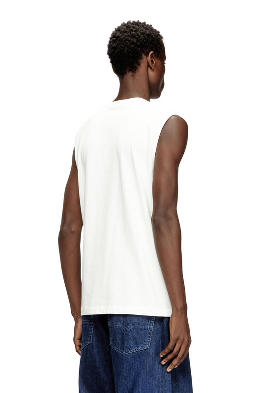 Cotton tank top with metallic Oval D (1)