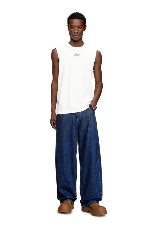 Cotton tank top with metallic Oval D (2)