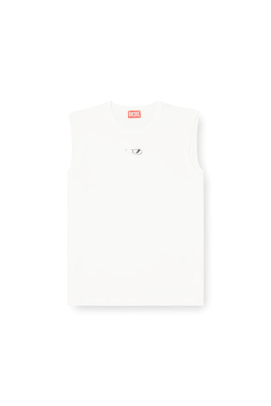 Cotton tank top with metallic Oval D (3)