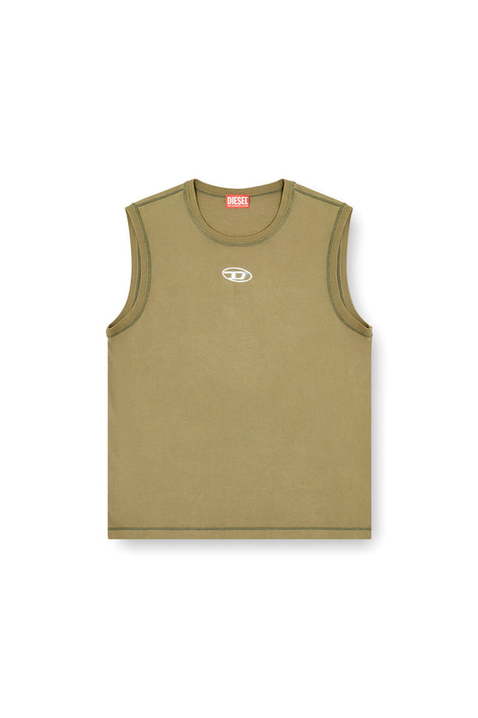 Cotton tank top with metallic Oval D (3)
