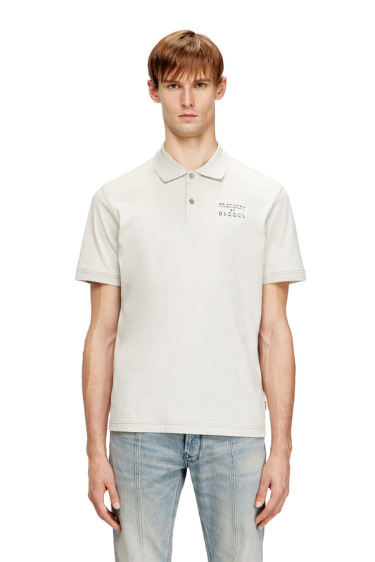 Short-sleeve polo with logo detail
