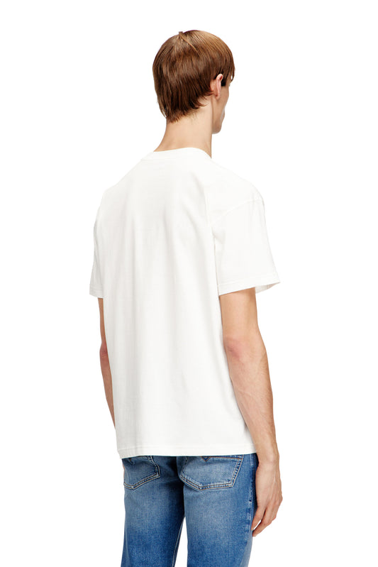 Regular cotton T-shirt with Diesel embroidery (1)