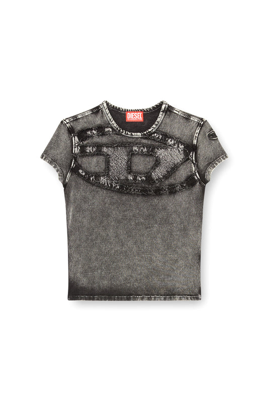 Slim top with denim applications (3)