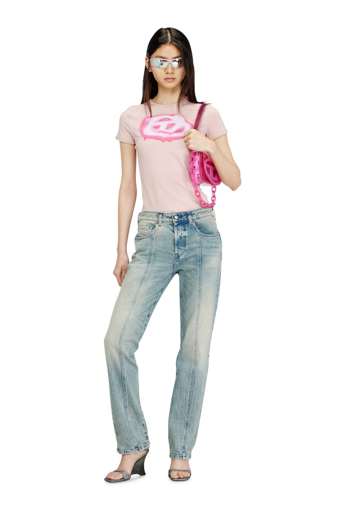 Slim T-shirt with graffiti-effect logo (1)