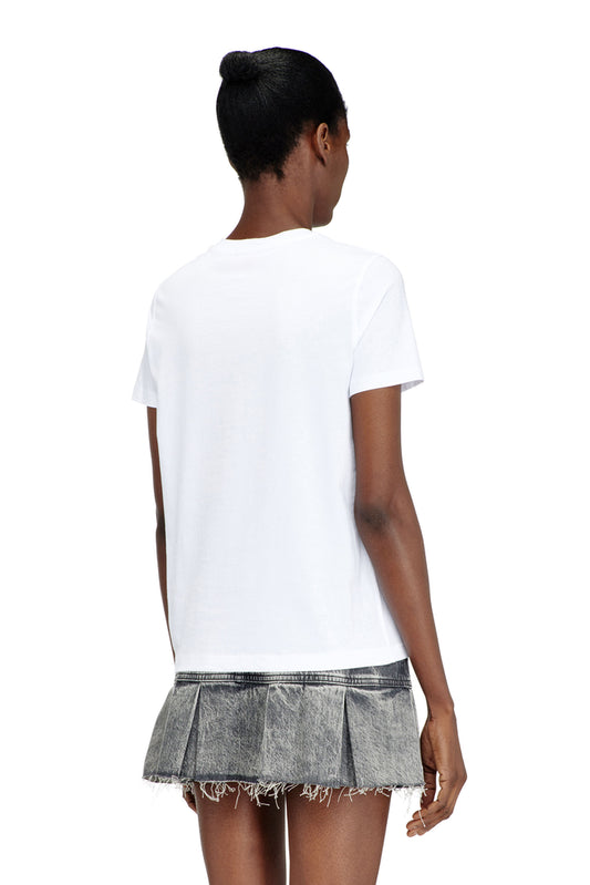 Jersey top with round neck and small Diesel logo embroidery (1)