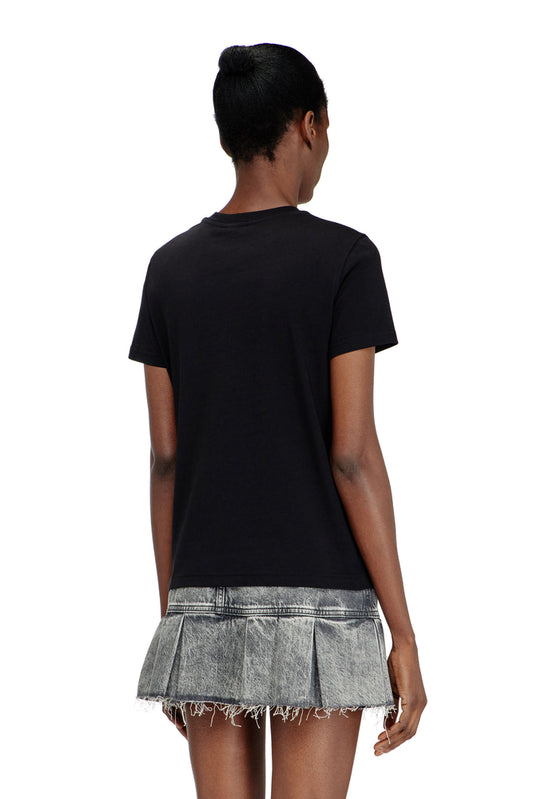 Jersey top with round neck and small Diesel logo embroidery (1)