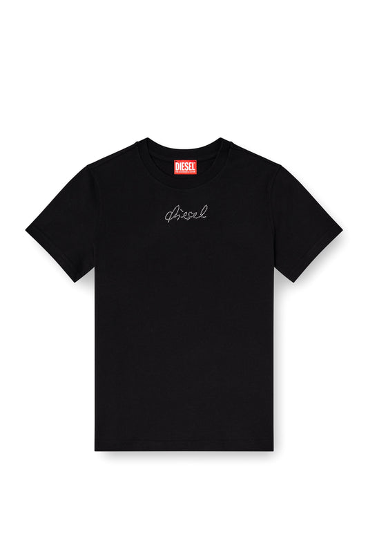 Jersey top with round neck and small Diesel logo embroidery (3)