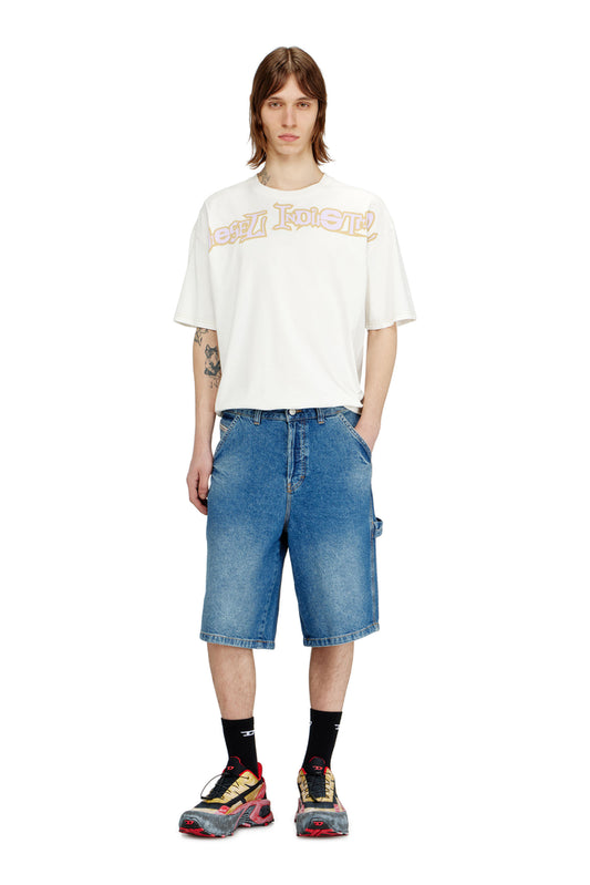 Utility-style denim shorts (2)