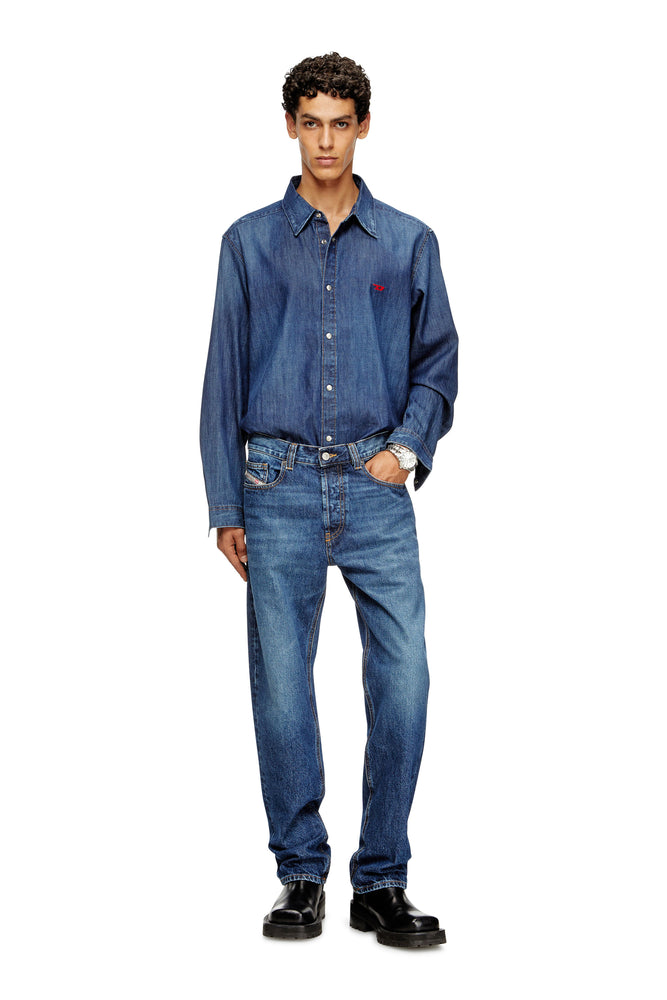 Denim shirt with embroidered logo (2)