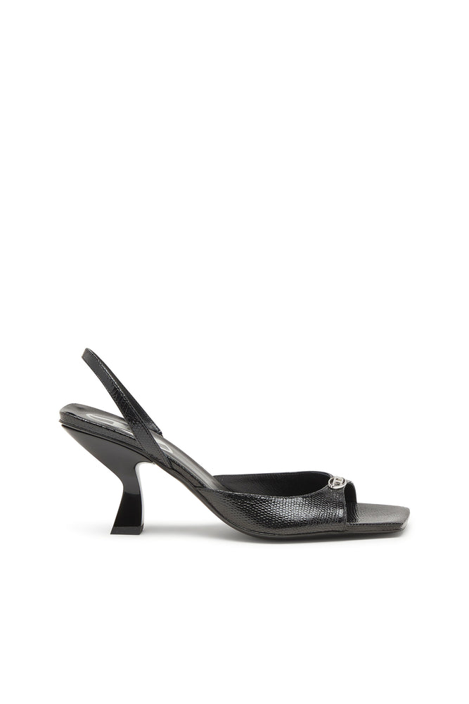 D-Amber-Slingback sandals in lizard-effect leather