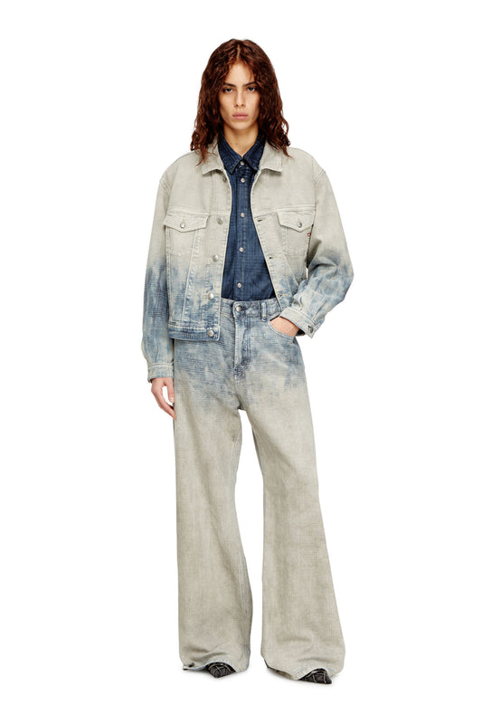 Trucker jacket in Prince of Wales jacquard denim (5)