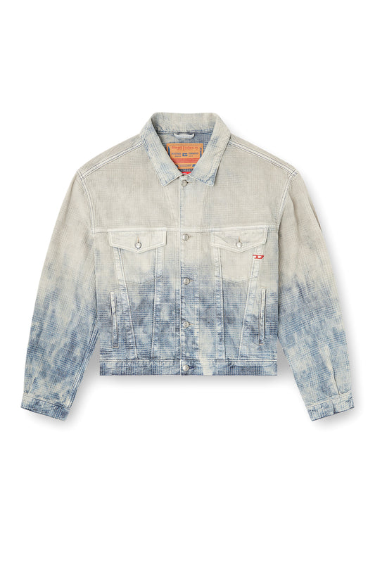 Trucker jacket in Prince of Wales jacquard denim (6)