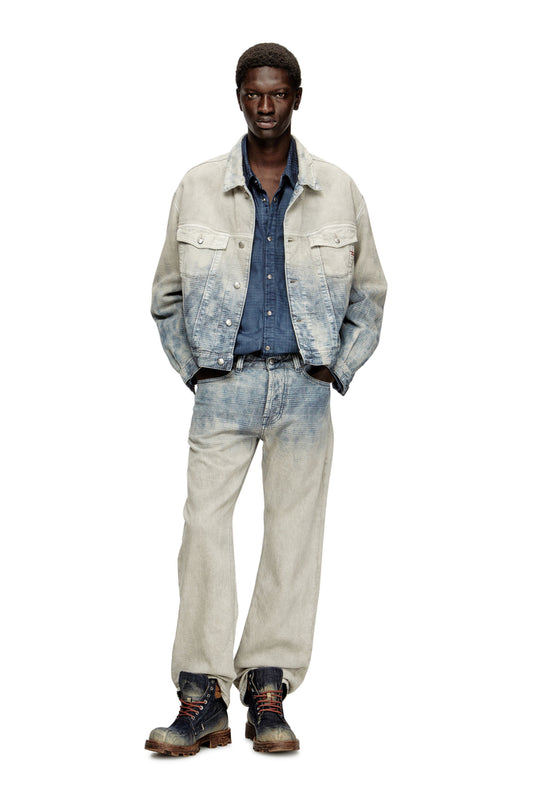 Trucker jacket in Prince of Wales jacquard denim (3)